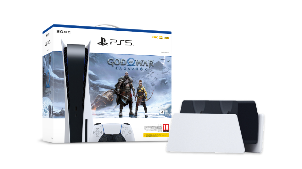 PS5 Disc Drive God Of War Ragnarok + Dual charging station